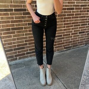 ABERCROMBIE & FITCH ULTRA HIGH RISE STRAIGHT WOMEN'S JEANS SIZE 2S CURVE LOVE